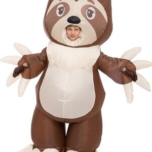Kids Inflatable Sloth Costume - Brown and Cream
